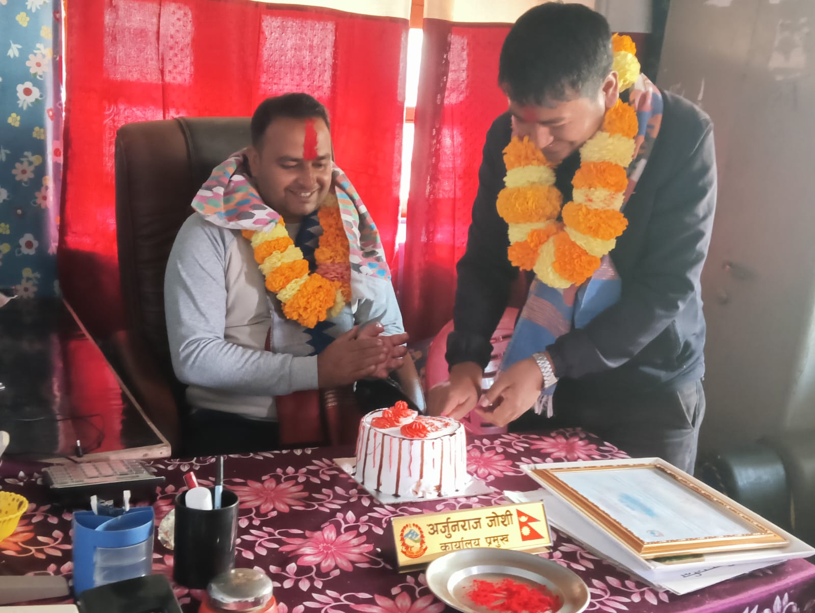 कार्यालय प्रमुखको स्वागत